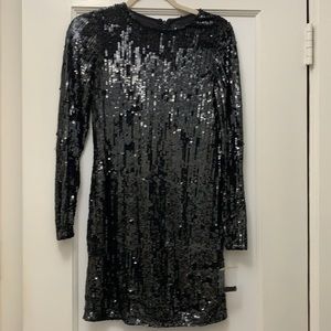 Black Sequins Dress Barneys NY